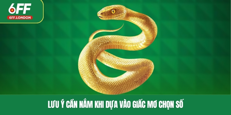 Lưu ý cần nắm khi dựa vào giấc mơ chọn số